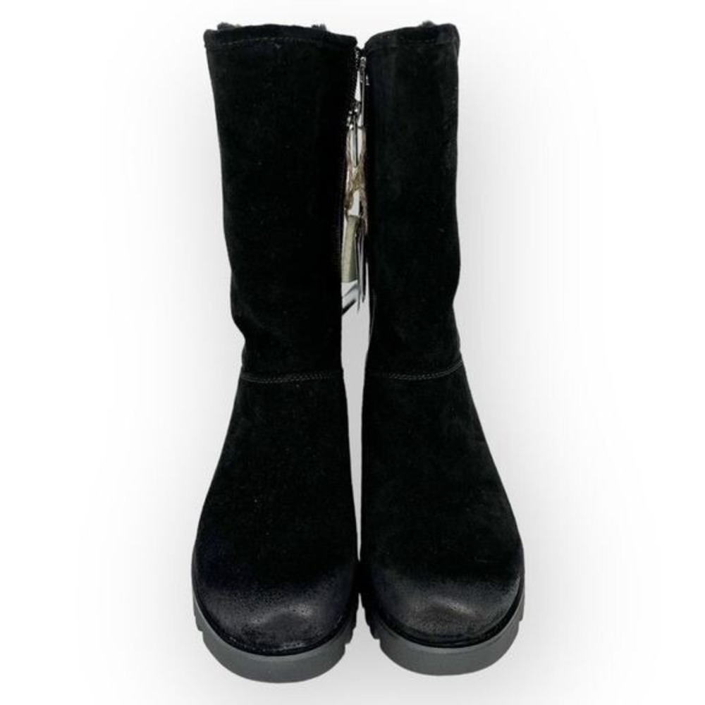 Bionica NIB Canita Black Suede Sherpa-Lined Waterproof Boot - size 7 All-Weather - Picture 8 of 11